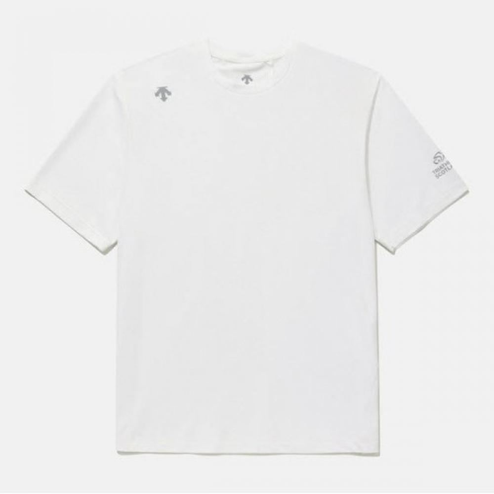 

DescenTe ShorT Sleeve Tee Cqk Sq223iTs44 WhT Sco Graphic OverfiT T shirT whiTe 100
