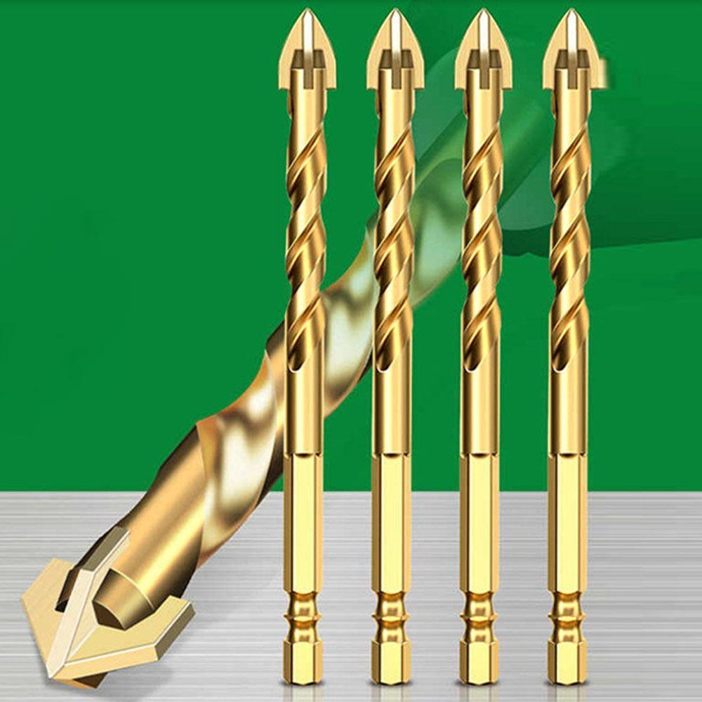High Hardness Cross Hex Tile Drill Bit Four-Edged Hexagonal Shank Drill Bit Set  Drilling Tool
