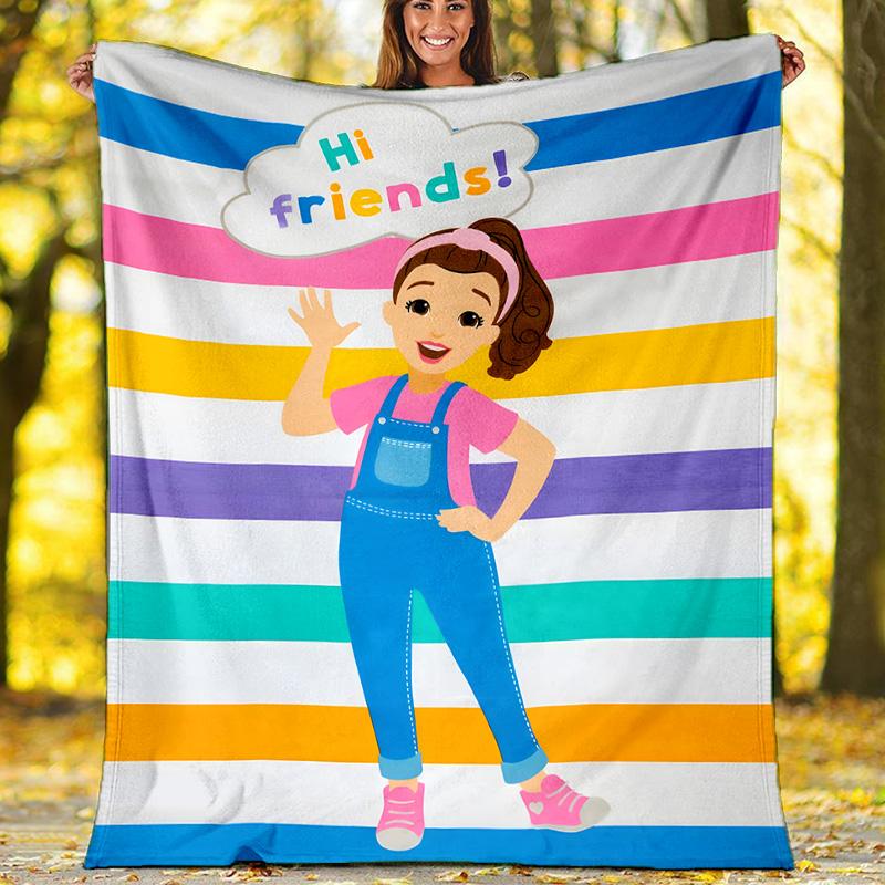 1pc Ms Rachel4 Theme Blanket - Digital Print, Polyester, Cozy for All Seasons, Perfect for Outdoor, Camping, and Travel