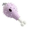 Food Leakage Puzzle Toys Dog Treat Dispenser Toy, Spiky Chicken Leg Chew Rubber Interactive Play for Boredom Feeder Aggressive Chewers, Dental