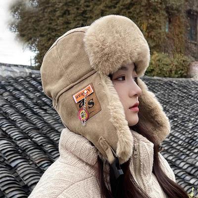 Unisex Winter Winddichte Samt Dicke Mütze mit Ohrenschutz zum Radfahren