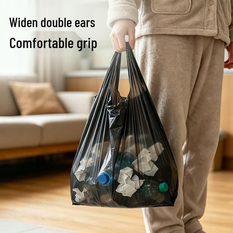 WOLSGIN Black Drawstring Garbage Bags