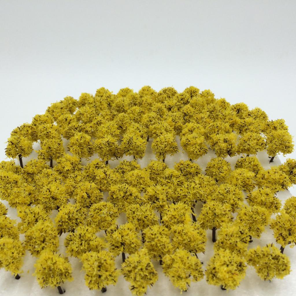 DauStage Forest for N Gauge and Architectural Available in 50 or 100 Colors 100 Trees, 3cm, Dioramas, Railways, Models, (16, Yellow, Pieces)