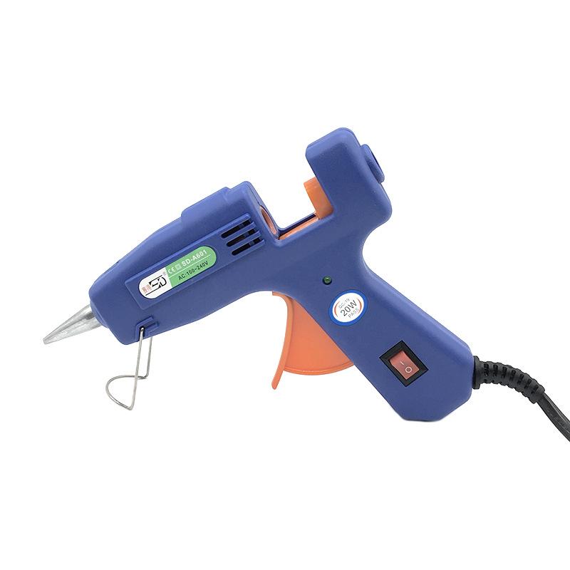 20W Portable Hot Melt Glue Gun with 7mm Sticks - Fast Heating DIY Tool