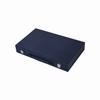 Backgammon Luxe 15 Pouces Similicuir Bleu Foncé – Jeu de Société Stratégie Adulte – Coffret Complet 47,4 x 38,6 cm