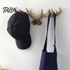 Wall Decor Hanger Vintage Deer Antler Hook, Farmhouse Rustic Mounted Heavy Multi-hook Coat Rack Duty Decorative for Coats Keys Bags Hats Towels