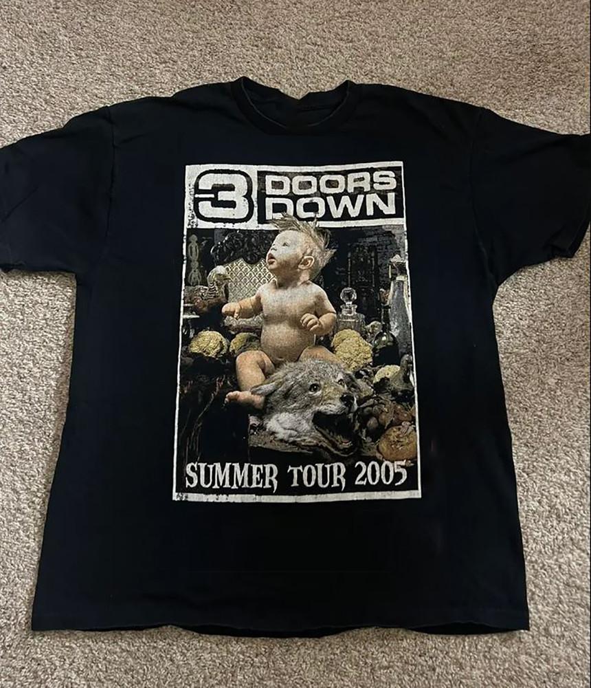 3 DOORS DOWN Band Summer TOUR Tee Cotton Unisex Shirt Full Size AL098 Unisex T-Shirt L