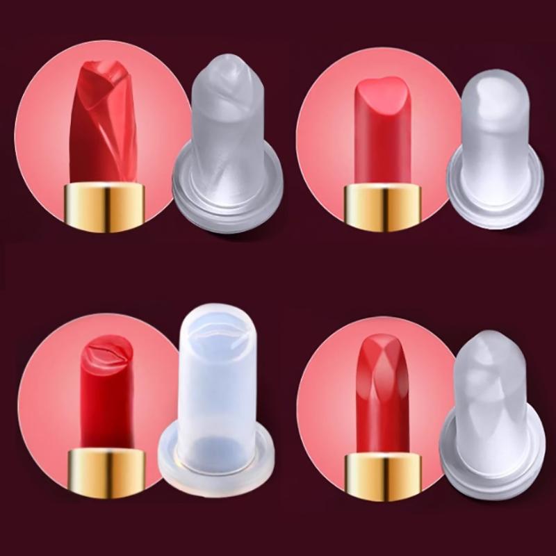 4 Cavities Simple Design Diy Makeup Cosmetics Lipstick Mould Silicone Lipstick Mold Making Tool