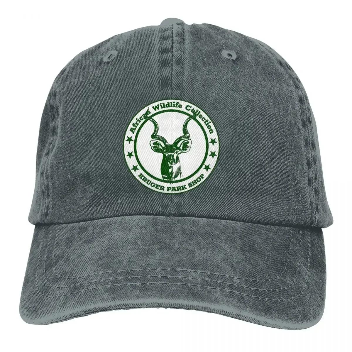 

Washed Men s Baseball Cap Deer Kruger Park Shop Trucker Snapback Caps Dad Hat Animal Golf Hats Adjustable темно-серого