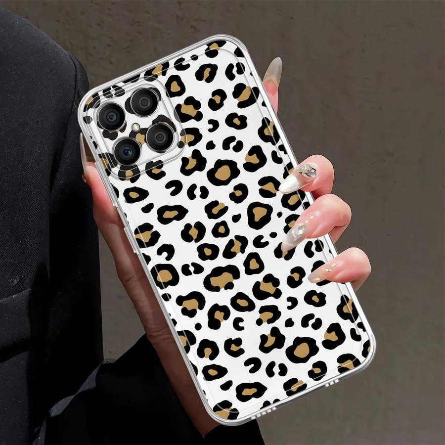 Case for Honor X9a X8a 90 Lite X8 X8b X9b X7b Soft Phone Cover Luxury Leopard Print Pattern