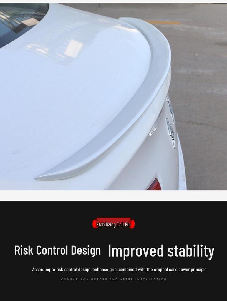 Compatible Hongqi H5 Rear Spoiler: No-Drill Painted Wing for 18 Models