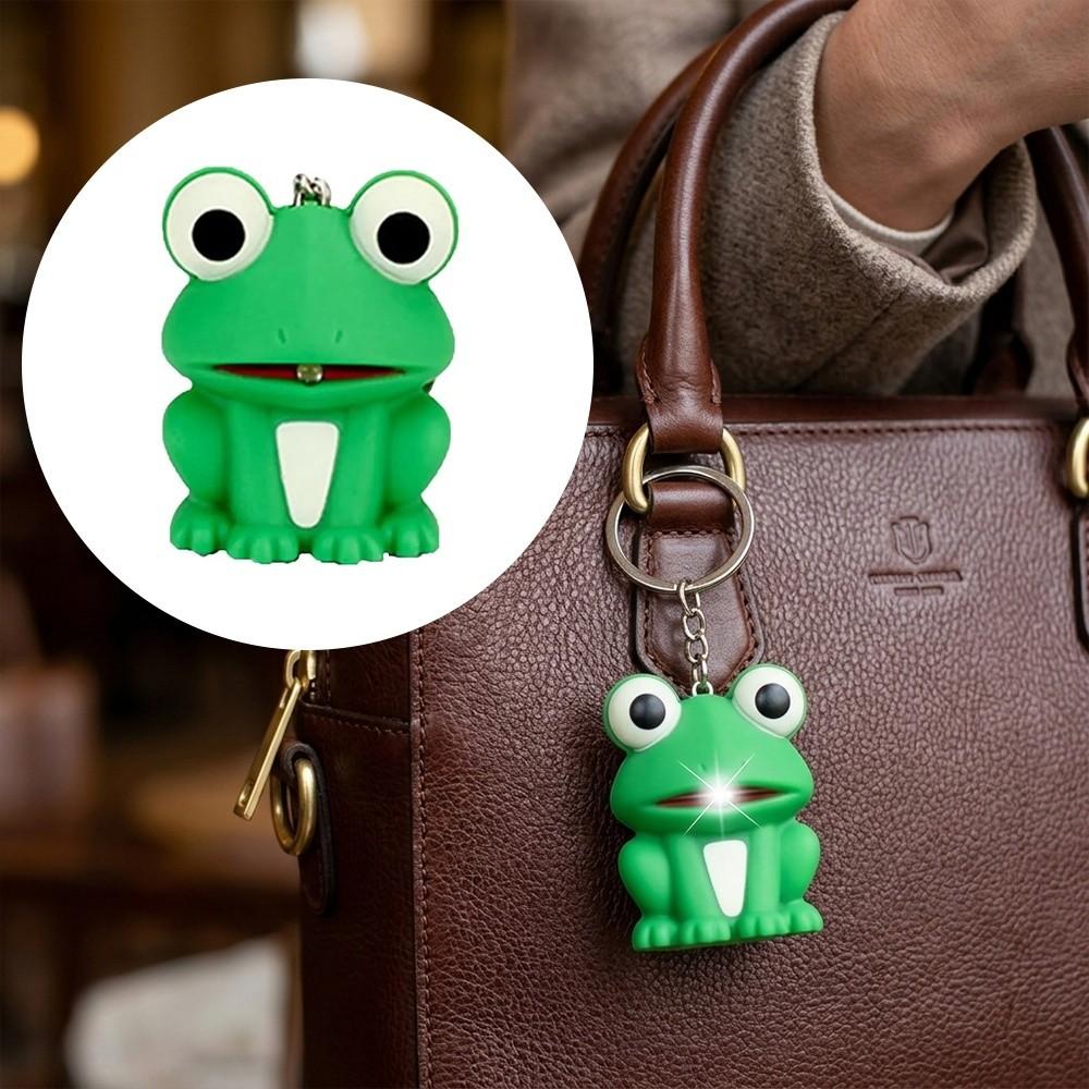 Sound Key Frosch Schlüsselanhänger Metallringe Cartoon Schlüsselanhänger Neuer Tier Schlüsselanhänger Taschendekoration