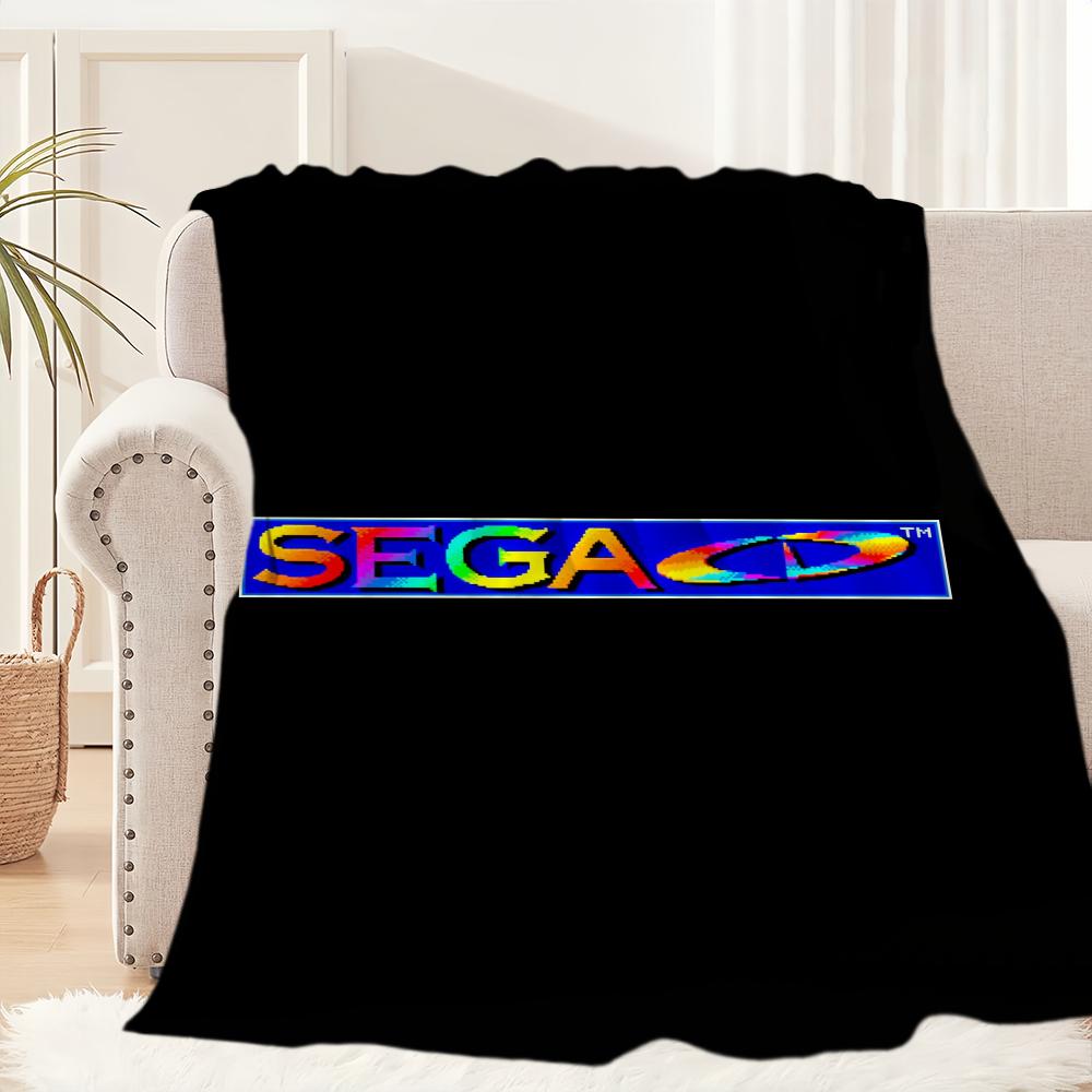 Logo S-Sega Fashion Blanket Plush Nap Sofa rug for Living Room Warm Office Bedroom Birthday Home Travel Kid Gifts