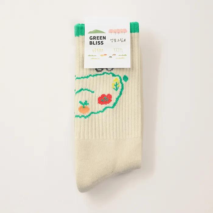 Jeju Bicycle Trip (Cushion Socks) Functional socks with floor cushioning and shock absorption for exercise