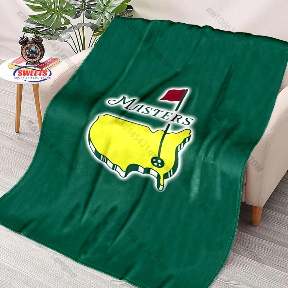 Large Size Lightweight P-Prem1um Golf M-Masters Logo Print Blanket Super Soft Cozy Home Bed Sofa Office Shawl Blanket Great Gift