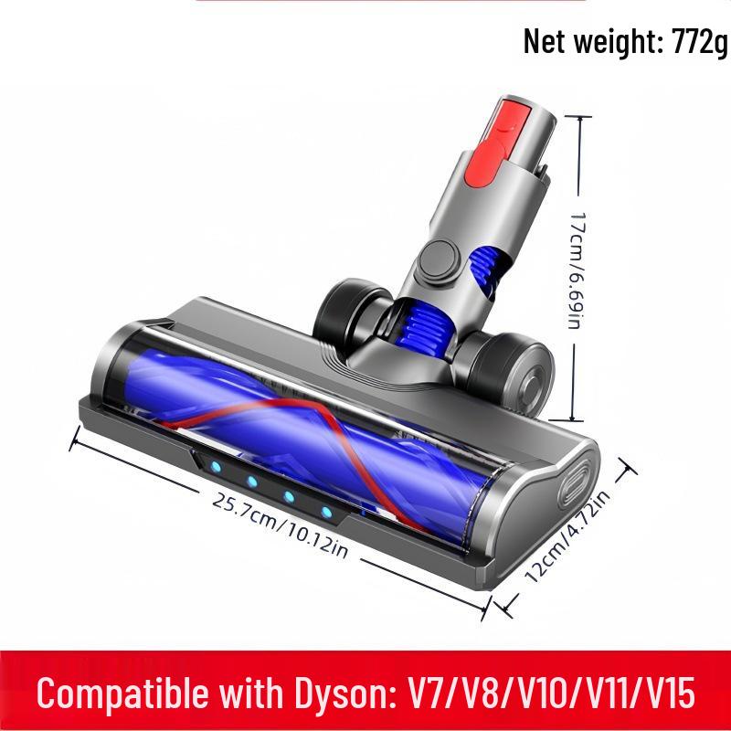 Dyson V6-V15 Slim Soft Plush Electric Roller Brush Head for Vacuum Cleaners