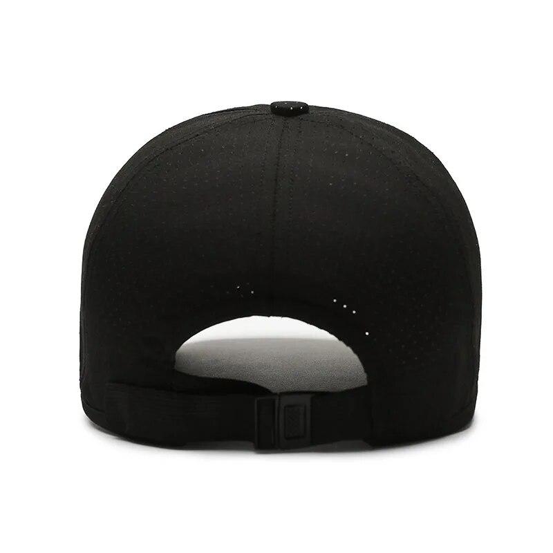 Edging Quick-Drying Hat Casual Versatile Trendy Baseball Cap Men's Fashion Outdoor Sports Breathable Black Cap Women