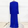 Evening Gown with Heavy Beading and Slit Sleeves - 2025 European & American Celebrity Fashion, Square Neck, Long Dress
