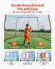 Baseball Batting Cage, 12000 X 3680 X 3100mm Freestanding Portable Batting Cage, Hitting Cages with 45-Ply Knotted HDPE & Long Positioning Ropes,