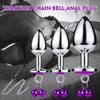Metal Posterior Anal Plug Bullet Gut Swing Wear With Bell Love With Diamond