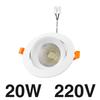 LED Downlight 220V Recessed Ceiling LED Spot Light 7W 12W 20W Round LED Ceiling Lamp Cold Warm White Lamp for Home Store