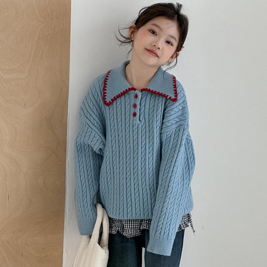 Mädchen 2025 Fleecegefüttertes Pullover- & Jeans-Set - Stilvolles Herbst-/Winter-Outfit für große Kinder