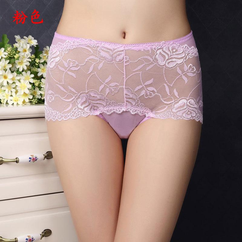 High Waist Women's Panties Sexy Hollow Lace Panties Comfortable Breathable Shorts