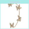 Fashionable Geometric Butterfly Ear Cuff For Women Trendy Alloy Plating Jewelry