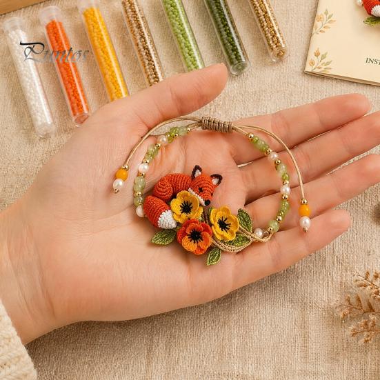 Diy Beaded Bracelet Kit DIY Making Kit, Beginner-Friendly Animal Bead Craft Relaxing Hobbies for Women Beadwork Jewelry Crafting Set Adults,