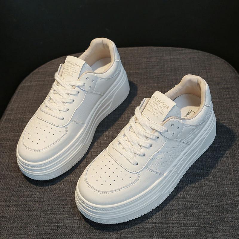 Leather Thick-soled Heightening Little White Shoes Children's Summer New Versatile Breathable Board Shoes Casual Sports Shoes Women