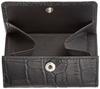 Romeo Crocodile Tri-fold Wallet in Black