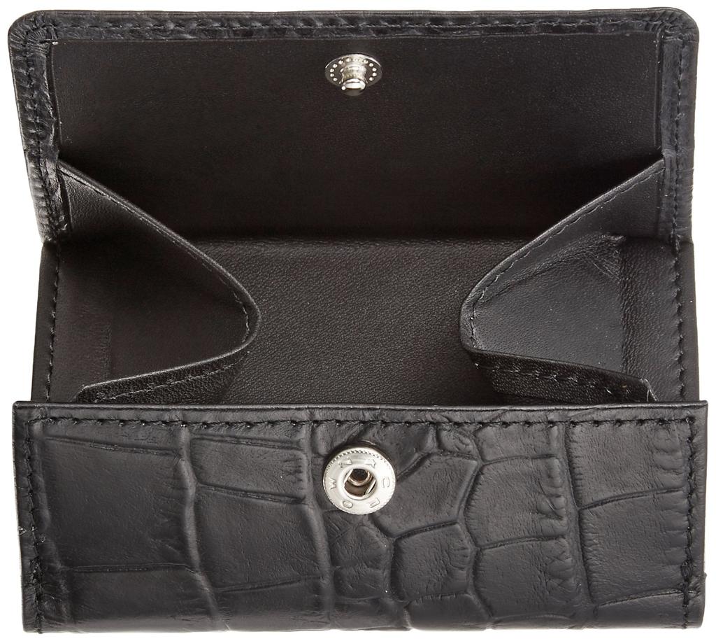 Romeo Crocodile Tri-fold Wallet in Black