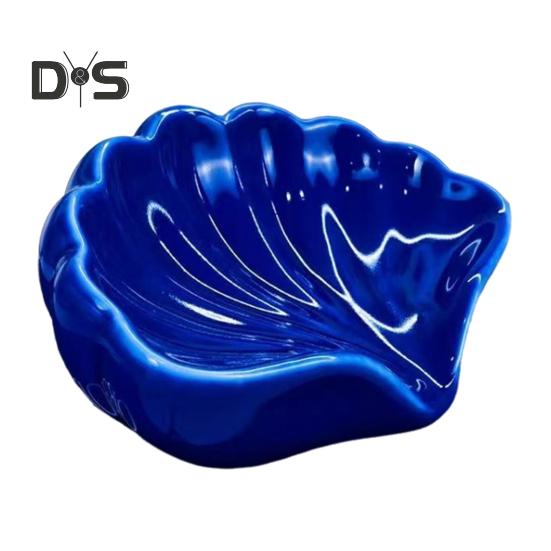 

Керамическая мыльница для ванной комнаты, нескользящая многоцелевая мыльница в форме ракушки с самосливом F