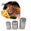 Fine Mesh Spice Dispenser Stainless Steel Sifter with Lid Rotating Cover Seasoning Jar for Pepper Shaker Even Distribution Coffee Powder BBQ