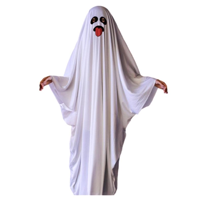 Ghostes Halloween Costumes White Ghostes Cloak Cape Halloween Cloak Cape Hat Ghostes Cosplay Supplies