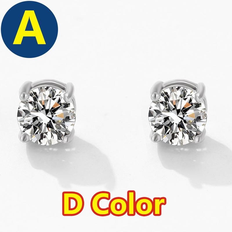 Moissanite Stud Earrings for Women Purple/Green Women Moissanite Stud Earrings No Ear Holes Women's Moissanite Magnet Earring