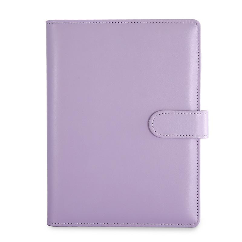Custom Pu Leather Budget Binder Office Supplies Notebook Planner Cover Binder Ring Bound Planner With Buckle
