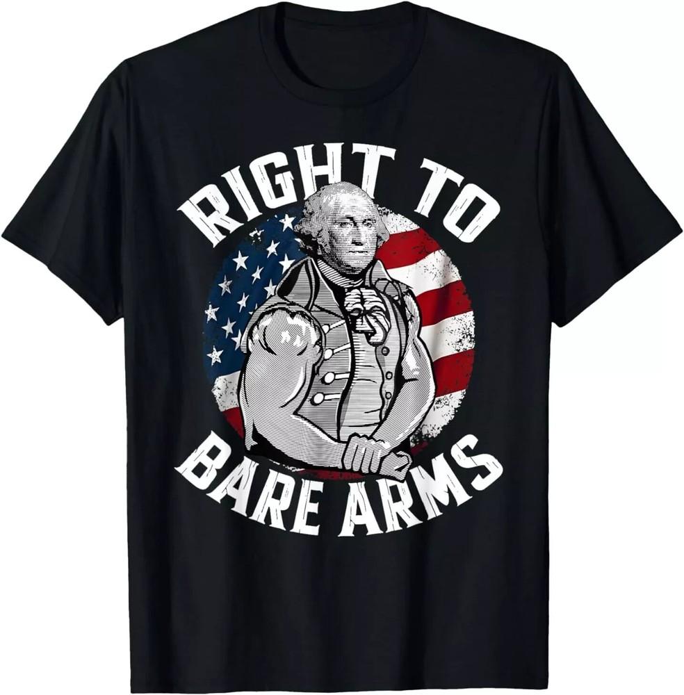 Right To Bare Arms - 4th of July Funny Gym George Washington T-Shirt Unisex T-Shirt XXL
