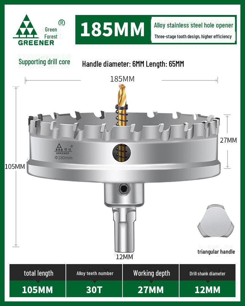 Green Forest Multifunktionaler Edelstahl-Bohrer zum Aufweiten und Stanzen von Metall