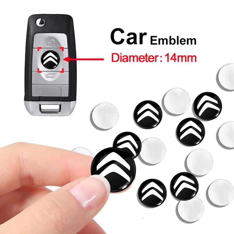 14mm Car Key Emblem Stickers Auto Control Key Logo Accessories For Citroen C1 C2 C3 C4 C5 C6 C8 C4L DS3 DS4 DS5 DS5LS DS6