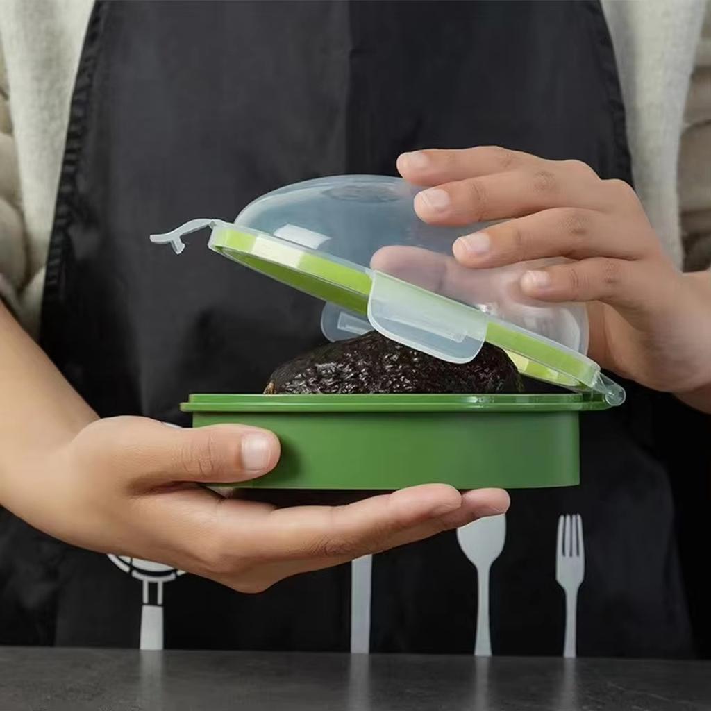 Avocado Storage Container Airtight Seal Fresh Fruit Keeper Avocado Saver Box with Locking Lid for Half Avocado Preservation
