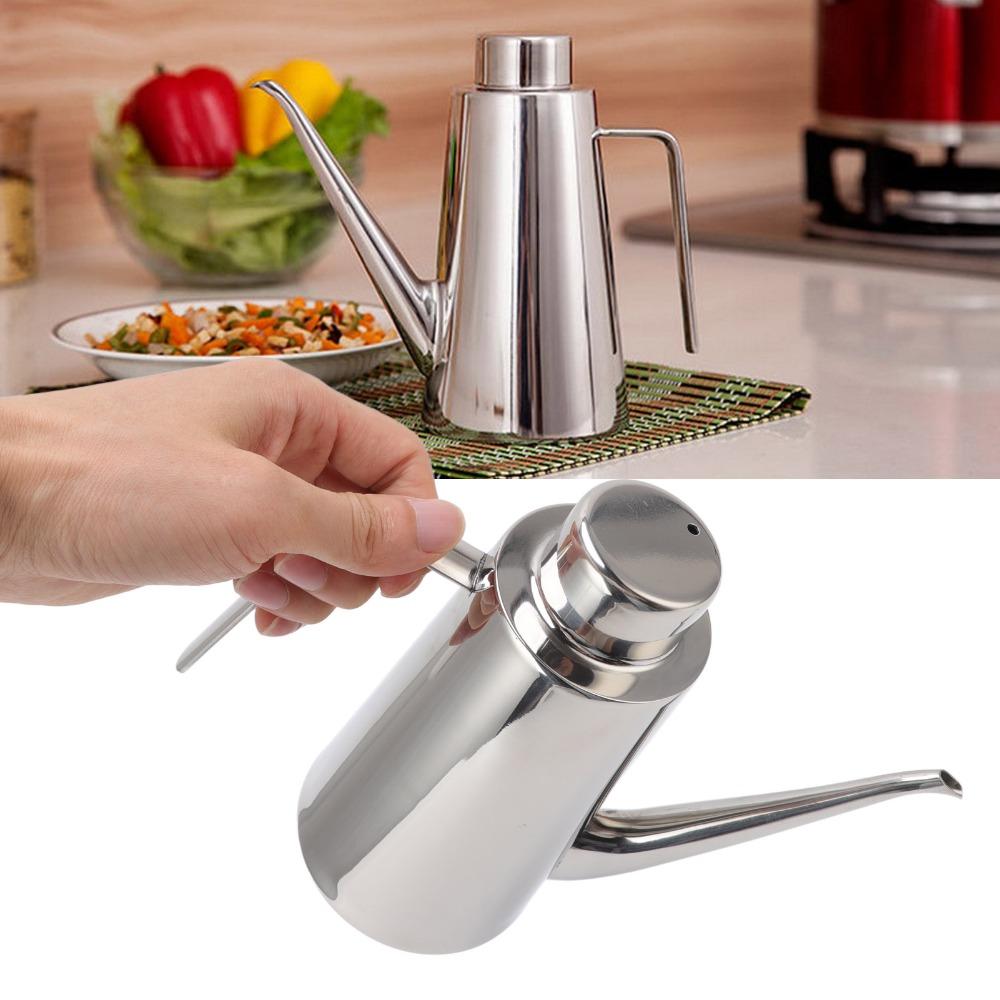 850ML Olive Oil Dispenser 304 Stainless Steel Oil Can Pot  Commercial Restaurant