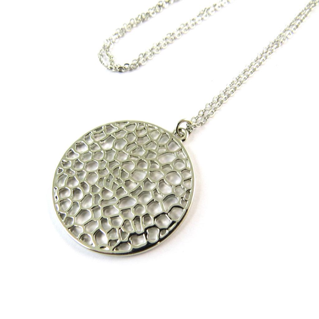 Les Trésors De Lily [N8823] - Silver 'Cléopatra' Designer Necklace