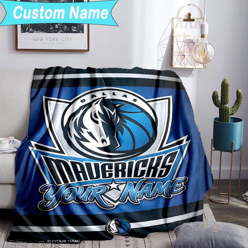Custom Name Blanket MAVERICKS BASKETBALL TEAM Blanket Bedding Blanket for Travel, Camping, Living Rooms, Offices, Sofas, Fan Christmas Gift