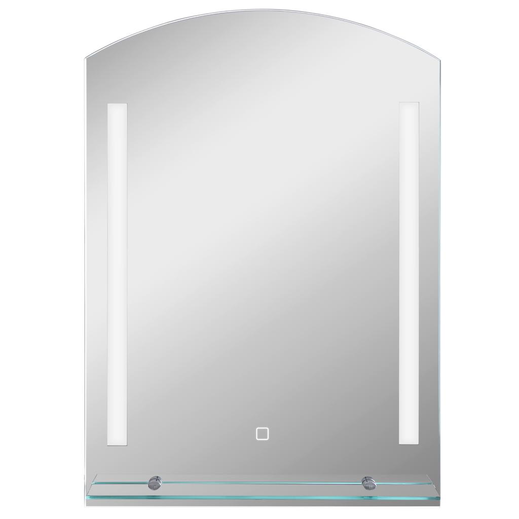 Bathroom Mirror with LED Lighting, Elegant and High-Quality, Glass, Aluminum, Plastic, 50L X 12W X 70H Cm