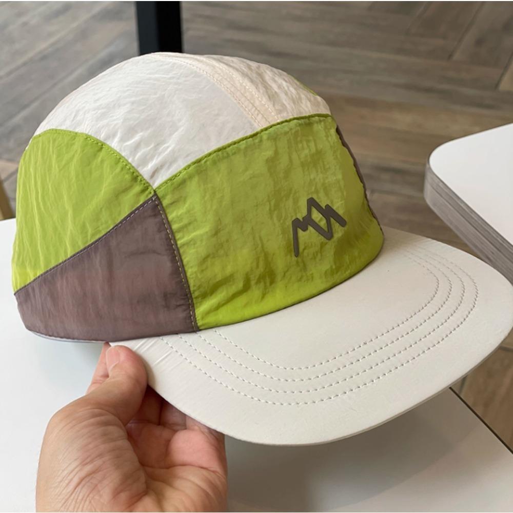 Waterproof nylon baseball cap, featuring classic embroidery patterns and color block design Perfect for men engaging in cycling