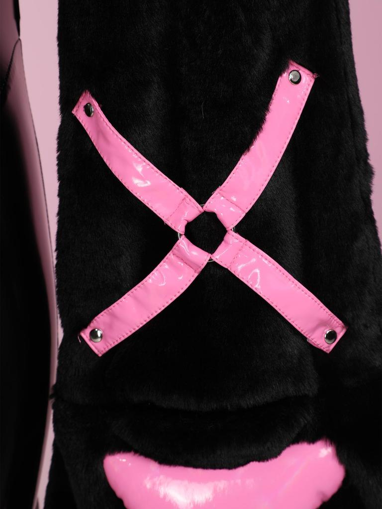 Mobbunny Beautiful Black Cat Cute Outfit Casual Everyday Long Fancy Paw Gloves Black Women's Costume, Cosplay, Anime, Game, Homewear, Hoodie,