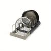 1 expandable pan and flat bottomed pan, lid and dish storage rack, adjustable partition stainless steel wire, kitchen cabinet storage room baking