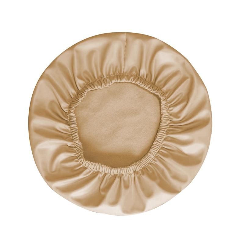 Solid Color Pu Leather Round Chair Cover Waterproof Bar Stool Cover Seat Covers Home Chair Simple Stretch Chair Slipcover