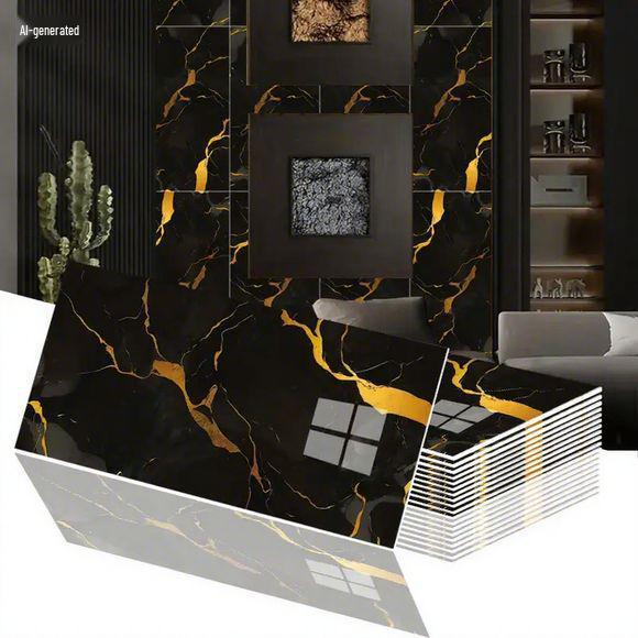 Samolepicí vodotěsné mramorové obklady na zeď pro renovaci pronajímaného pokoje